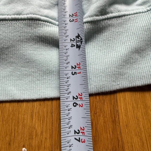 Peloton Size L White Blue Sunburst Tie-Dye Half Zip Pullover Hoodie Sweatshirt - Picture 10 of 15